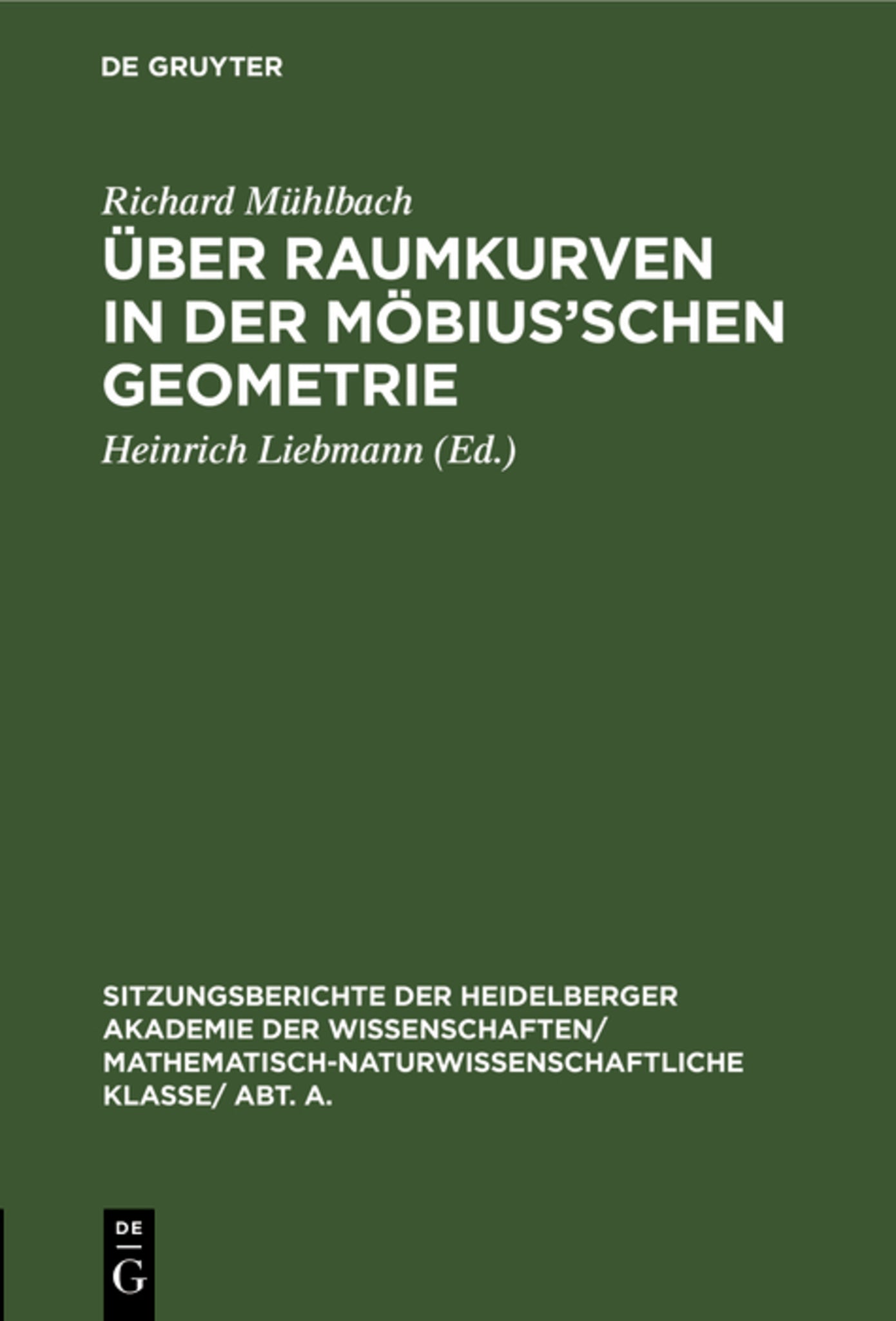 Über Raumkurven in der Möbius’schen Geometrie